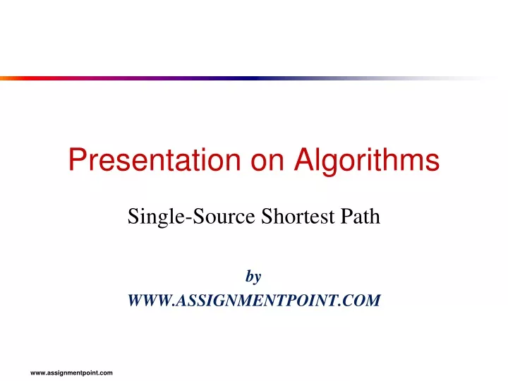 presentation on algorithms