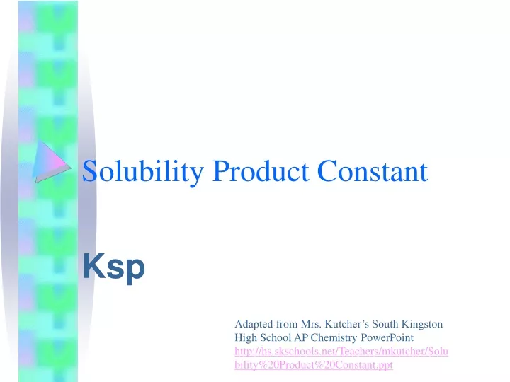solubility product constant