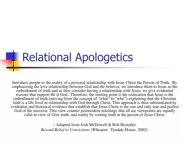 relational apologetics