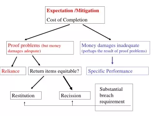 Expectation /Mitigation Cost of Completion