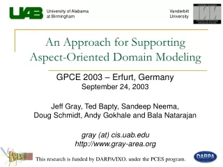 An Approach for Supporting  Aspect-Oriented Domain Modeling