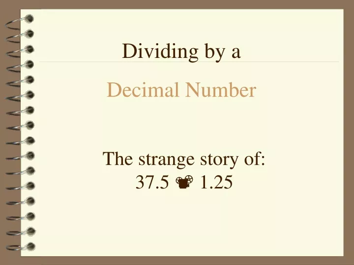 dividing by a decimal number