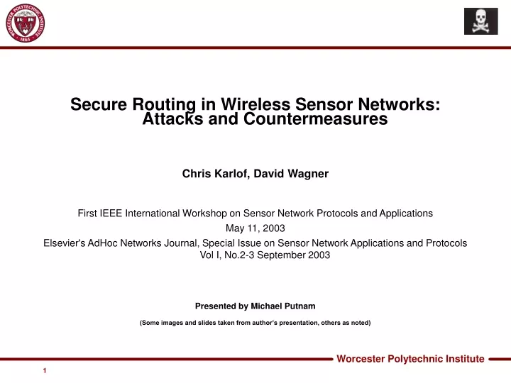 secure routing in wireless sensor networks