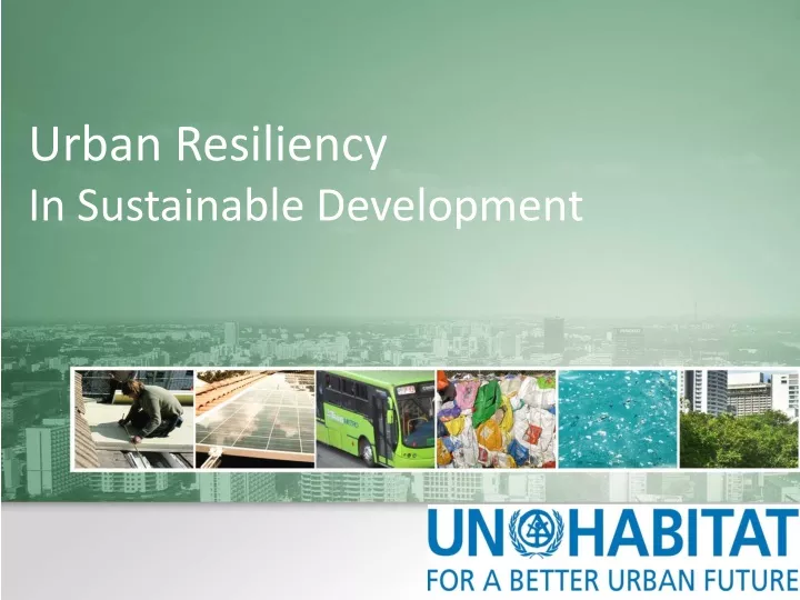 urban resiliency in sustainable development