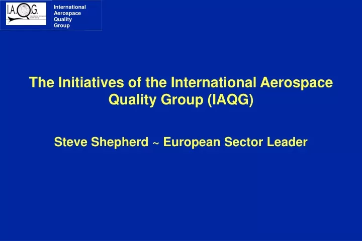 the initiatives of the international aerospace