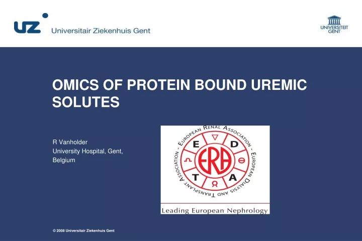 omics of protein bound uremic solutes
