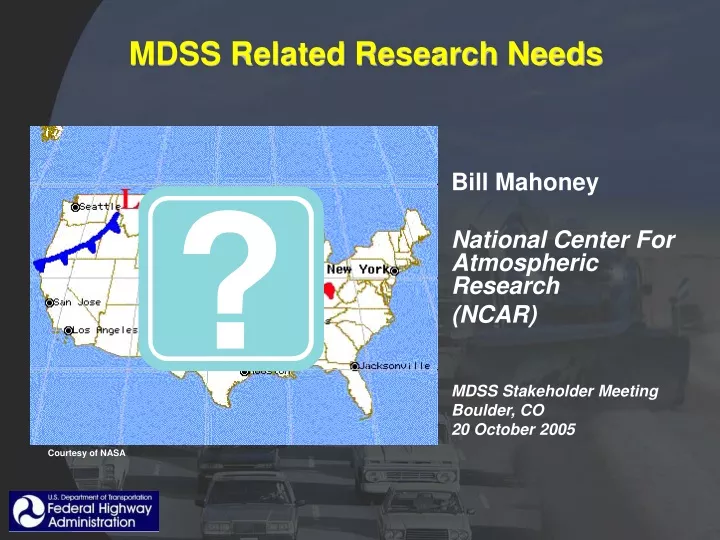 mdss related research needs