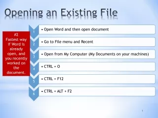 Opening an Existing File