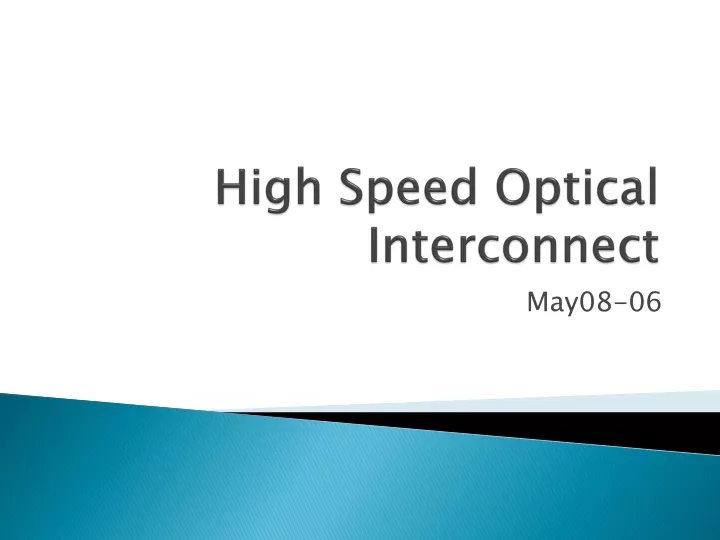 high speed optical interconnect