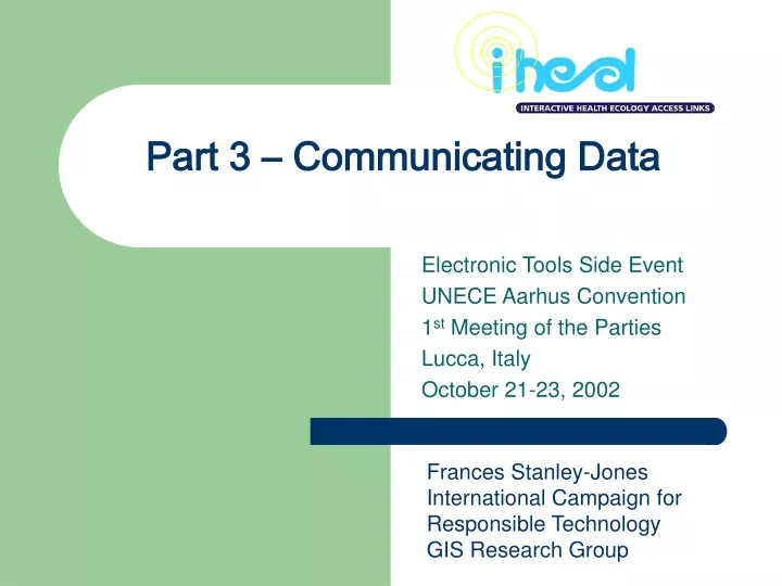 part 3 communicating data