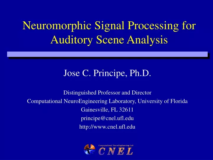 neuromorphic signal processing for auditory scene analysis