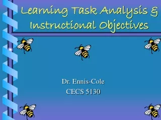 Learning Task Analysis &amp; Instructional Objectives