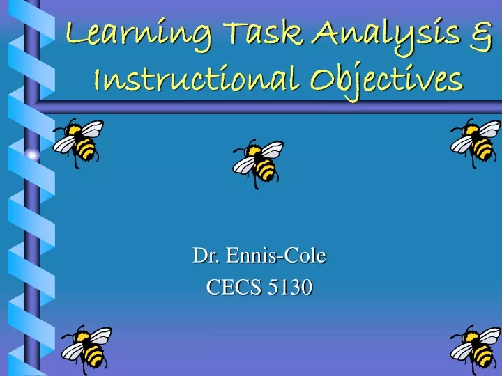 learning task analysis instructional objectives