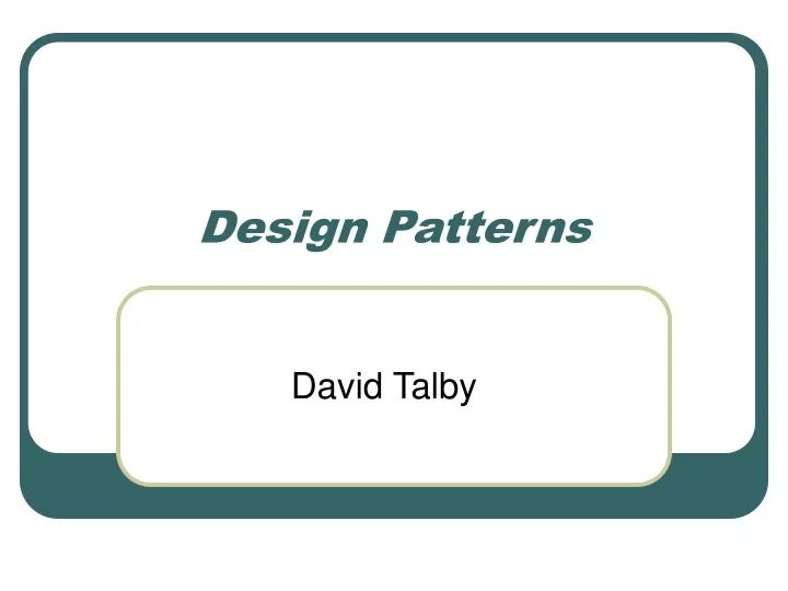 design patterns