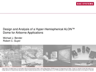 Design and Analysis of a Hyper-Hemispherical ALON™ Dome for Airborne Applications