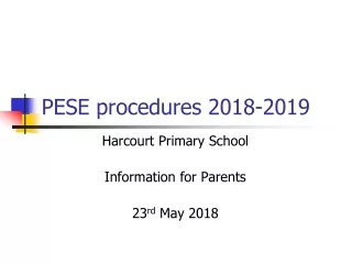 PESE procedures 2018-2019