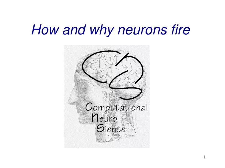 how and why neurons fire