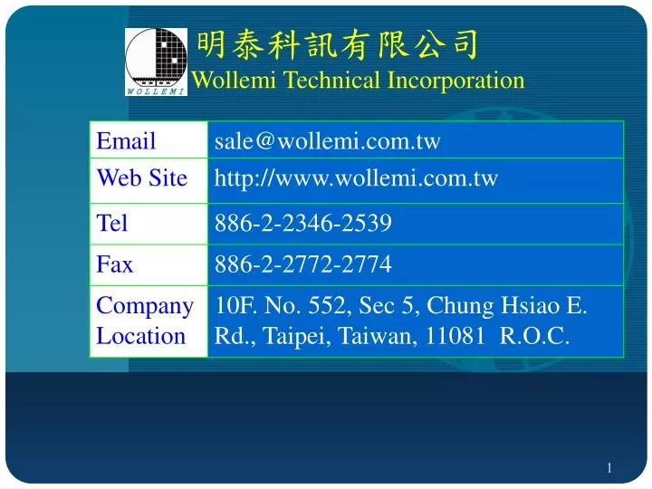 wollemi technical incorporation
