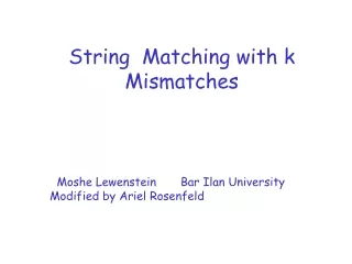 String  Matching with k Mismatches