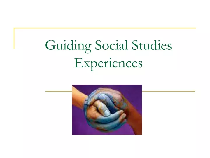 guiding social studies experiences