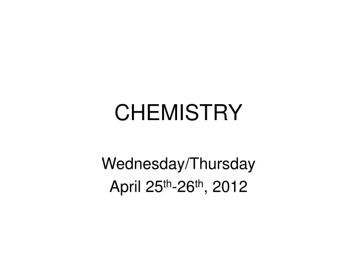 chemistry