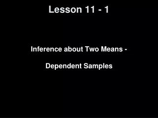 Lesson 11 - 1