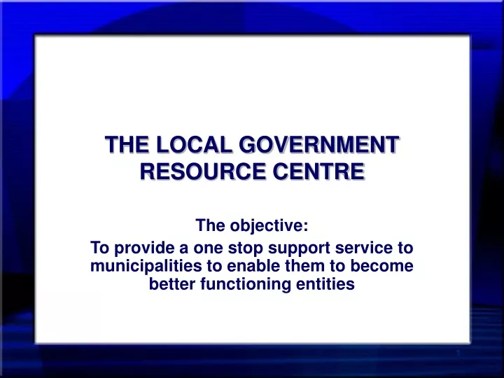 the local government resource centre