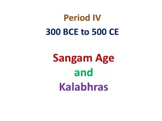 Sangam Age  and Kalabhras