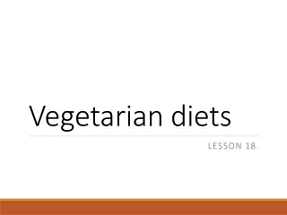 Vegetarian diets
