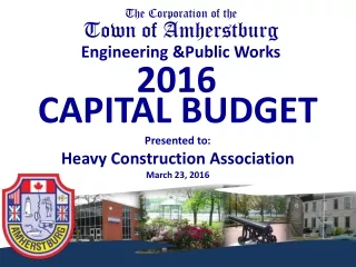 The Corporation of the Town of Amherstburg Engineering &amp;Public Works