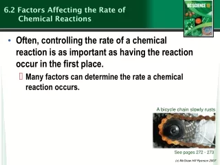 6.2  Factors Affecting the Rate of 	Chemical Reactions