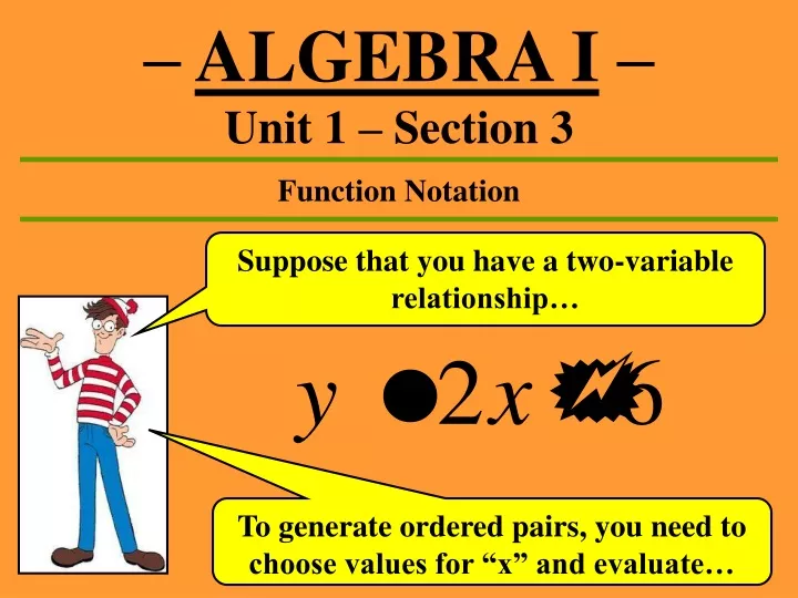 algebra i unit 1 section 3