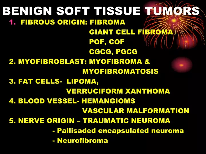 benign soft tissue tumors