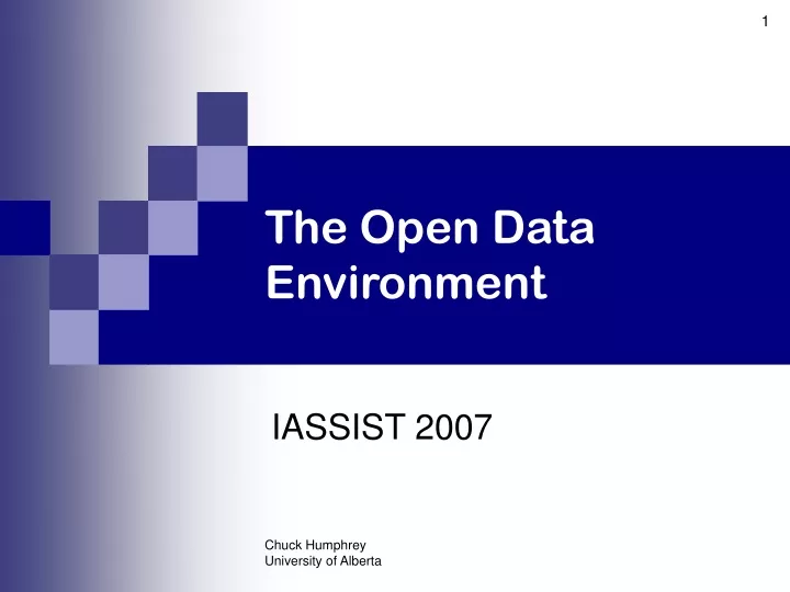 the open data environment
