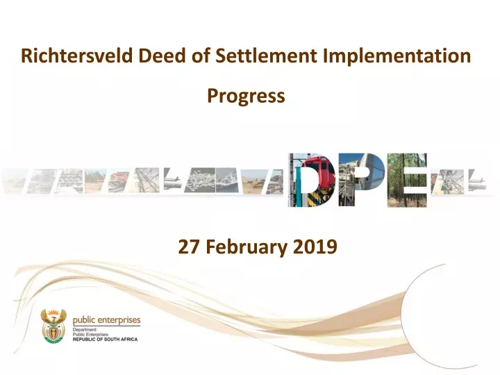richtersveld deed of settlement implementation