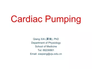 Cardiac Pumping