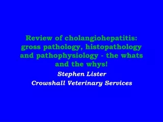 Stephen Lister Crowshall Veterinary Services