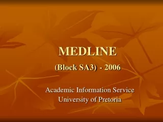 MEDLINE (Block SA3) - 2006