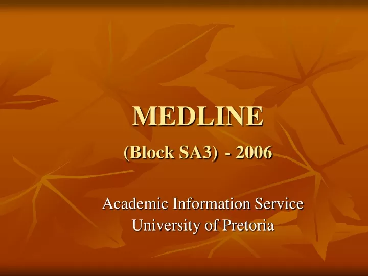 medline block sa3 2006