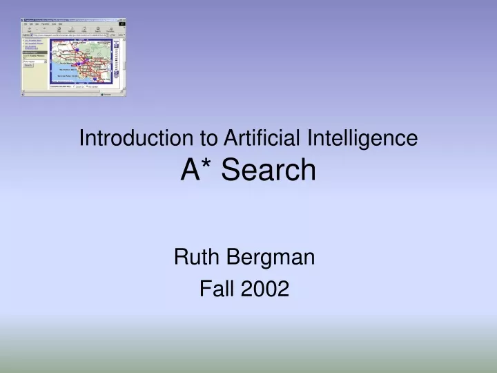 introduction to artificial intelligence a search