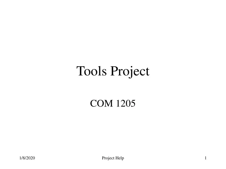 tools project