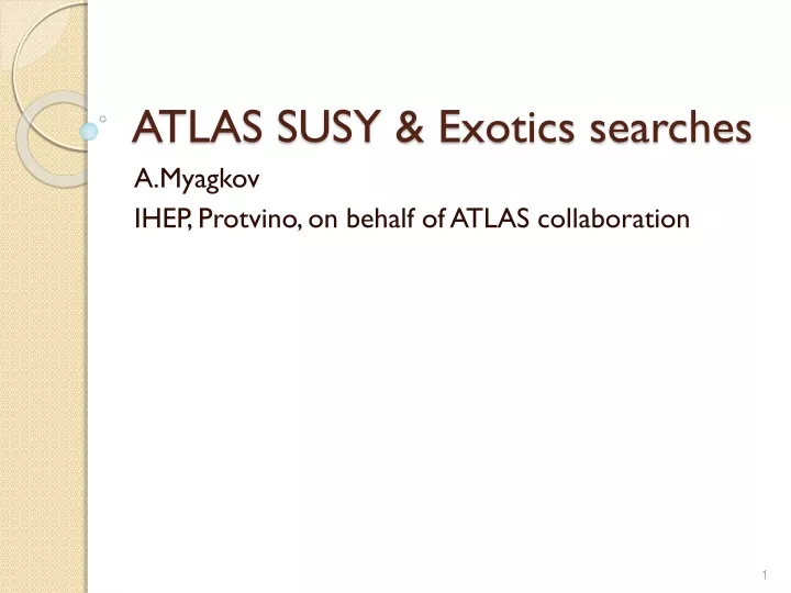 atlas susy exotics searches