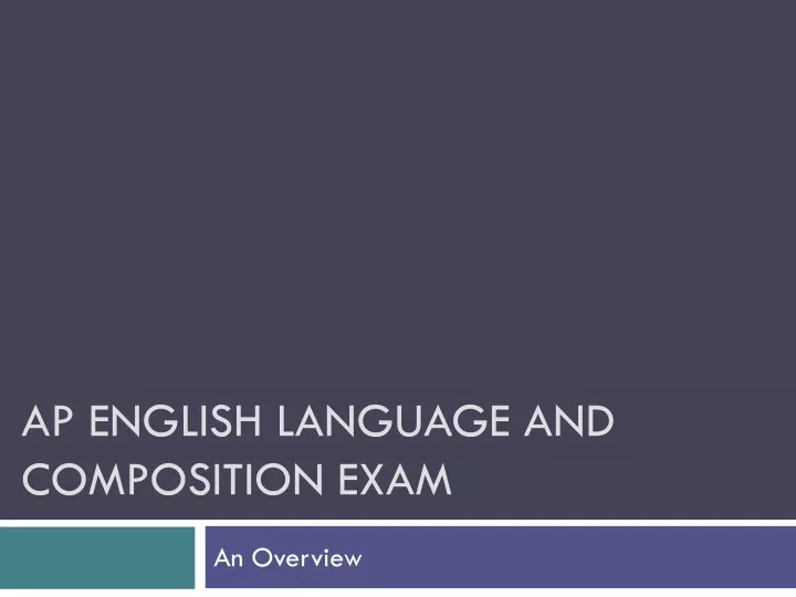 ap english language and composition exam
