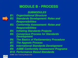 MODULE B - PROCESS