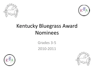Kentucky Bluegrass Award Nominees