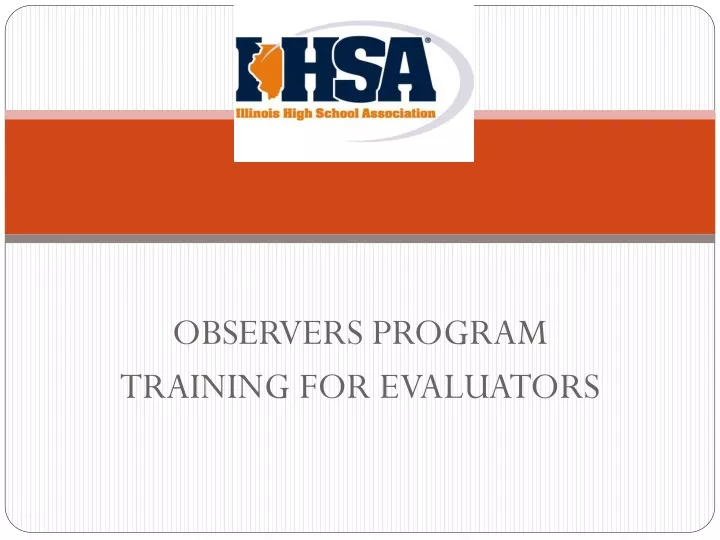observers program training for evaluators