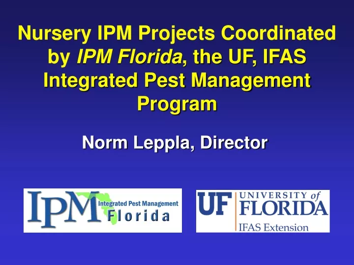 nursery ipm projects coordinated by ipm florida