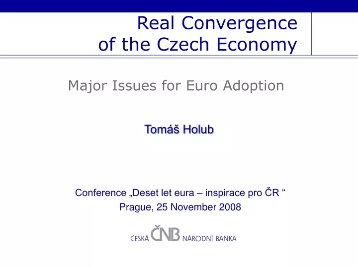 real convergence of the czech economy