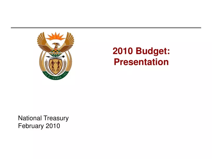 2010 budget presentation