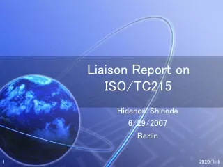 Liaison Report on ISO/TC215